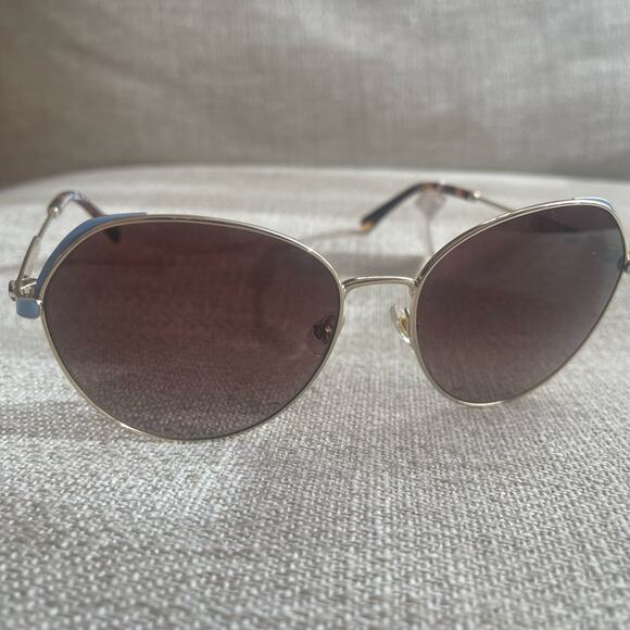NWT Kate Spade Aviator Brown and Blue Sunglasses, OcatviaGS. Size 5917-140 - Picture 1 of 5